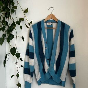 Vintage 1970s Brent acrylic sweater cardigan